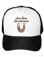 Sapca personalizata Live slow, die whenever Alb