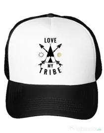 Sapca personalizata Love my tribe Alb