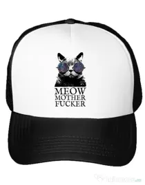 Sapca personalizata Meow motherfucker Alb