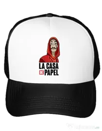Sapca personalizata Money heist Alb