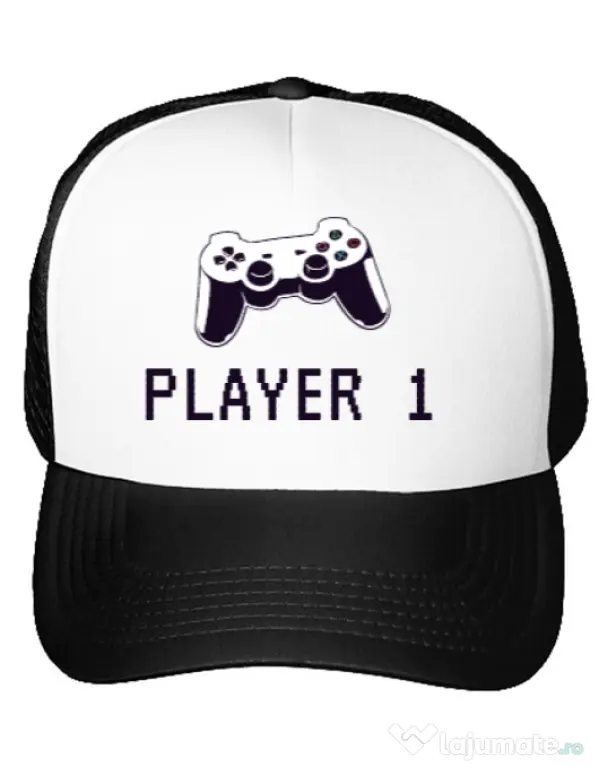 Sapca personalizata Player 1 Alb