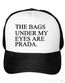 Sapca personalizata Prada bags Alb