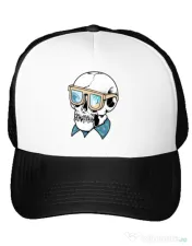 Sapca personalizata Skull Holiday Alb