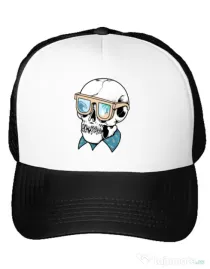 Sapca personalizata Skull Holiday Alb