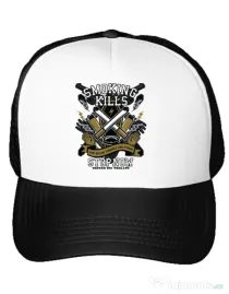 Sapca personalizata Smoking Kills Alb
