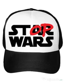 Sapca personalizata Stop wars Alb