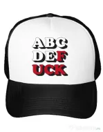 Sapca personalizata The alphabet Alb