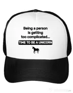 Sapca personalizata Time to be a unicorn Alb