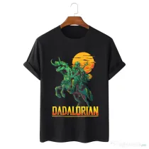Tricou personalizat negru unisex Dadalorian