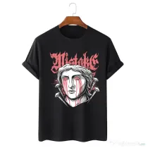 Tricou personalizat negru unisex Mistake