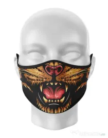 Masca de gura personalizata Angry Cheetah