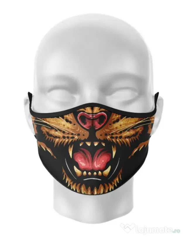 Masca de gura personalizata Angry Cheetah