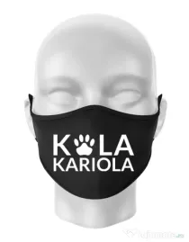 Masca personalizata reutilizabila Logo Kola Alb Negru