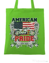 Sacosa din panza American pride Verde mar