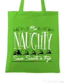 Sacosa din panza Be naughty Verde mar