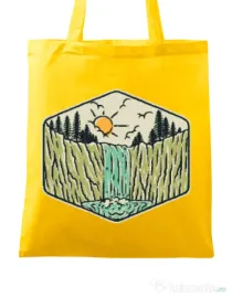 Sacosa din panza Beauty waterfall Galben