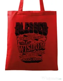 Sacosa din panza Blessed Rosu