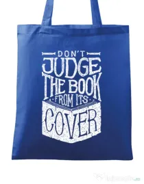 Sacosa din panza Book cover Albastru regal