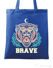 Sacosa din panza Brave Albastru regal
