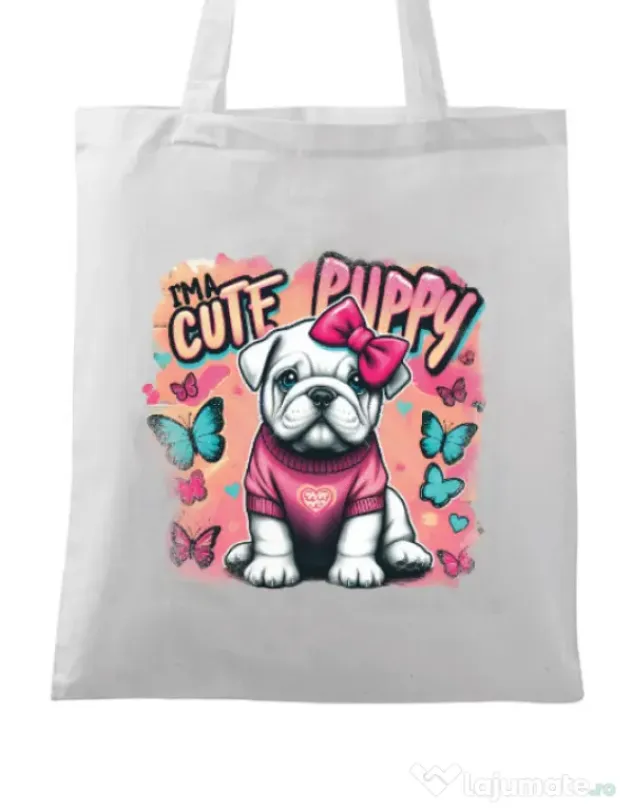 Sacosa din panza BULLDOG 05 Alb