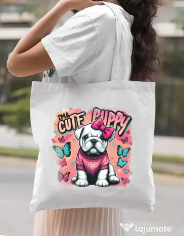 Sacosa din panza BULLDOG 05 Alb