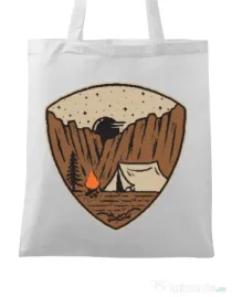 Sacosa din panza Camp cliffs Alb