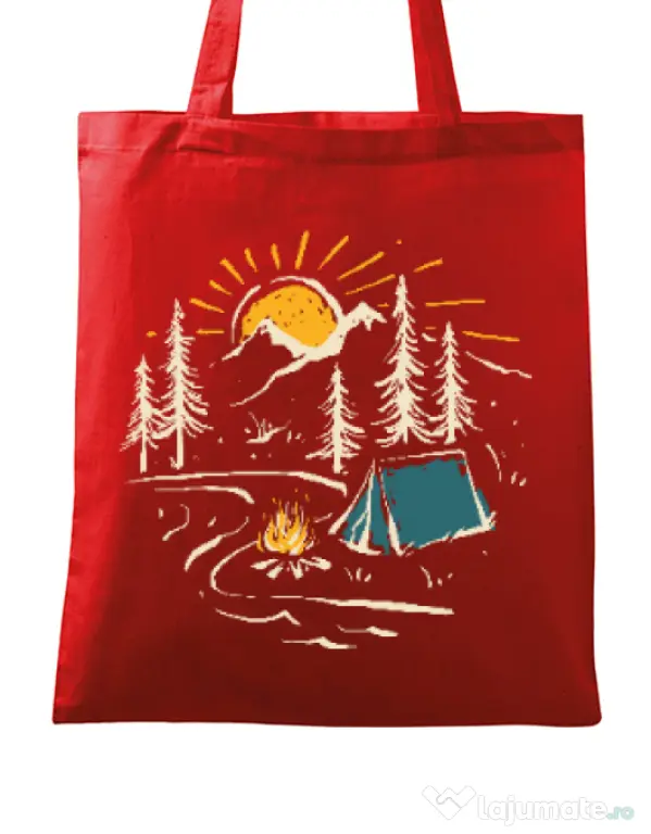 Sacosa din panza Camping Rosu