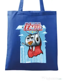 Sacosa din panza Cleaning league toilet paper Albastru regal