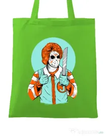Sacosa din panza Clown killer Verde mar