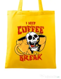Sacosa din panza Coffee break Galben