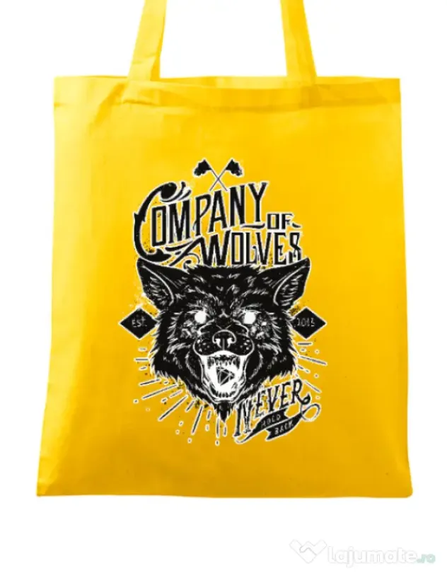 Sacosa din panza Company of wolves Galben
