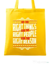 Sacosa din panza Do the right things Galben