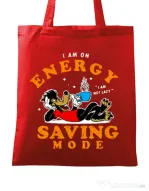 Sacosa din panza Energy saving mode Rosu