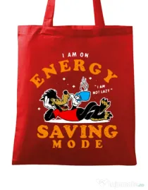 Sacosa din panza Energy saving mode Rosu