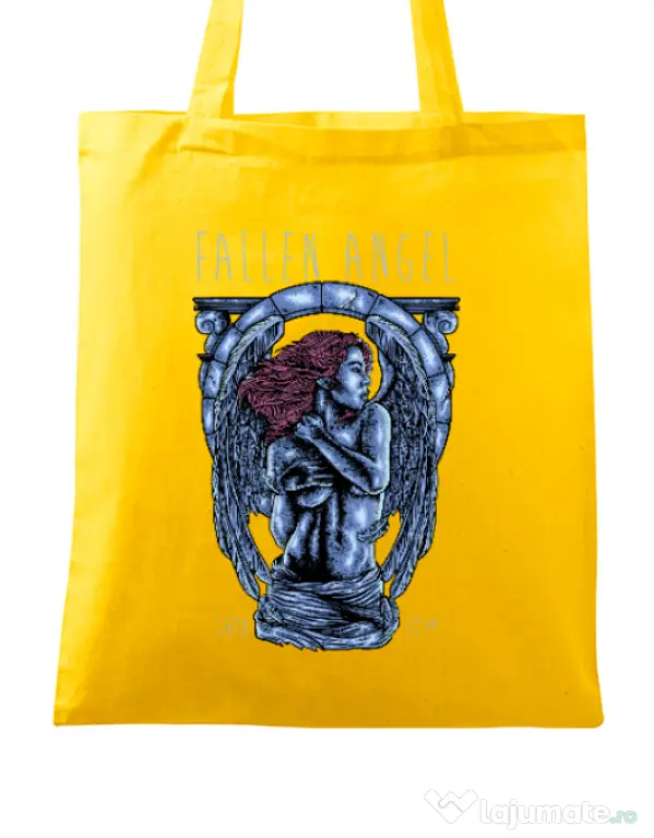 Sacosa din panza Fallen angel Galben