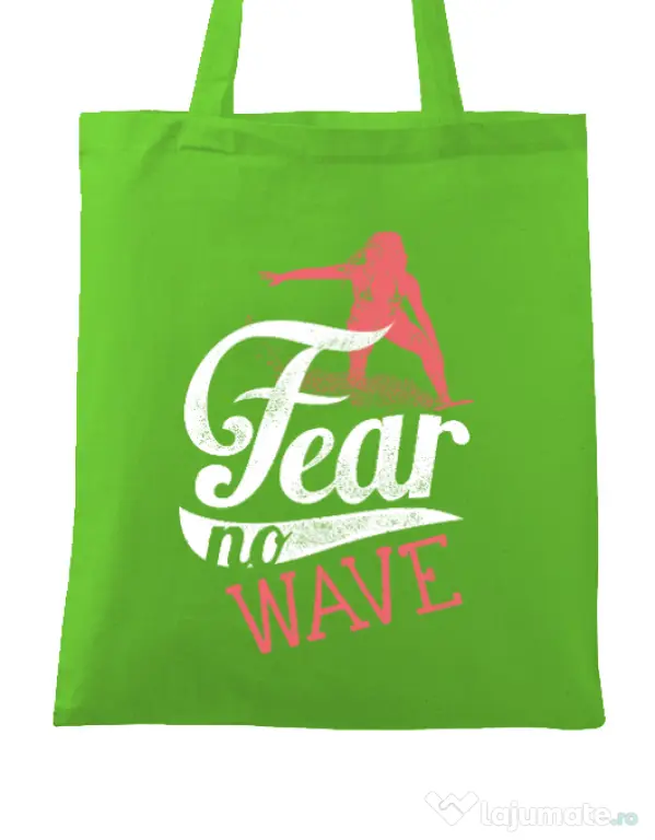 Sacosa din panza Fear no wave Verde mar