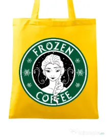 Sacosa din panza Frozen coffee Galben