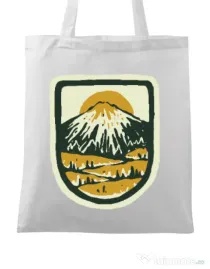Sacosa din panza Hand drawn mountains Alb