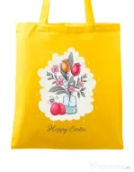 Sacosa din panza HAPPY EASTER Galben