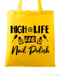 Sacosa din panza High on life Galben