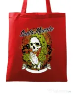 Sacosa din panza Holy death Rosu