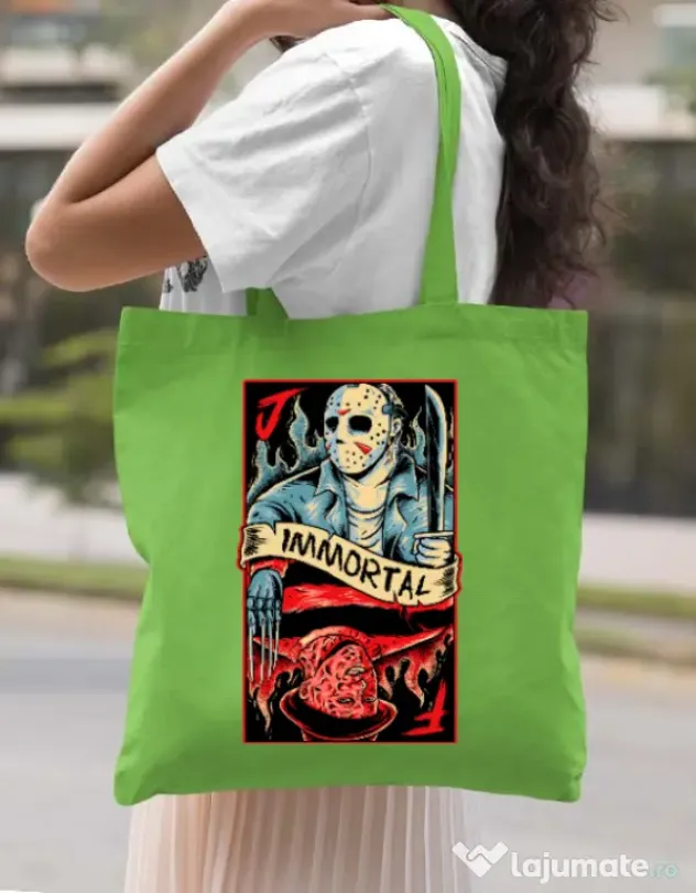 Sacosa din panza Immortal Verde mar