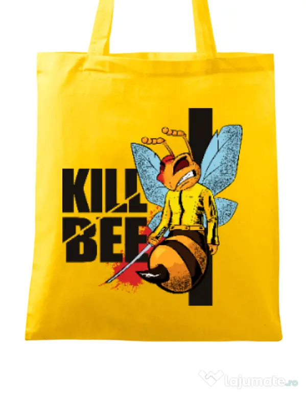 Sacosa din panza Kill bee Galben