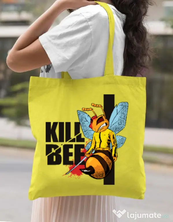 Sacosa din panza Kill bee Galben