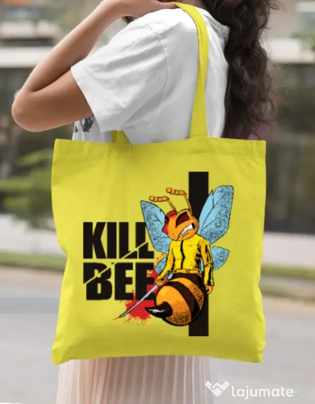Sacosa din panza Kill bee Galben