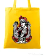 Sacosa din panza Lady luck Galben