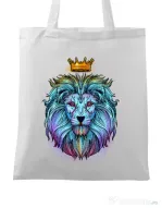 Sacosa din panza Lion king Alb
