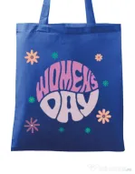 Sacosa din panza M&D 25 woman\'s day Albastru regal