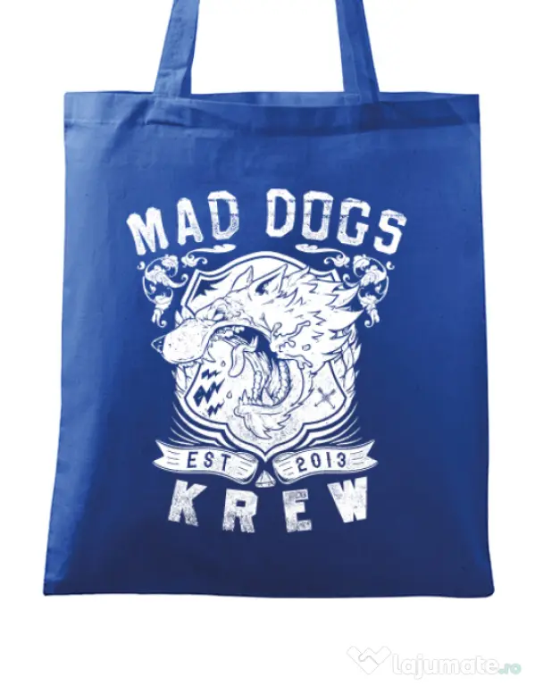 Sacosa din panza Mad dogs krew Albastru regal