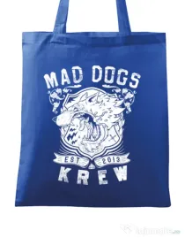 Sacosa din panza Mad dogs krew Albastru regal